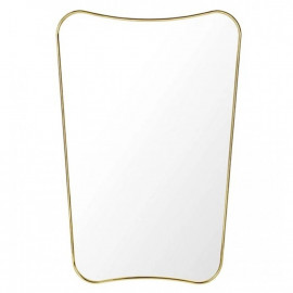 Зеркало фигурное в тонкой золотой раме с закруглёнными углами Sky M Gold (Скай) Smal 45/60*85 см 