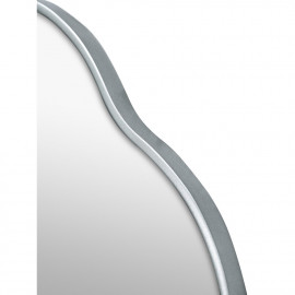 Круглое зеркало в серебряной волнистой раме Fancy S Silver (Фэнси) Smal Ø60 см 